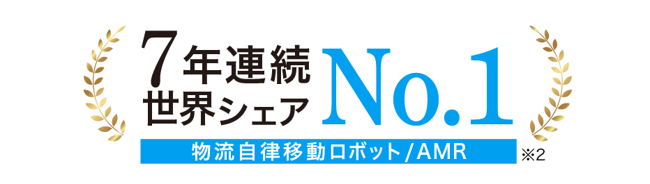 7年連続世界シェアNo.1 物流自律移動ロボット/AMR